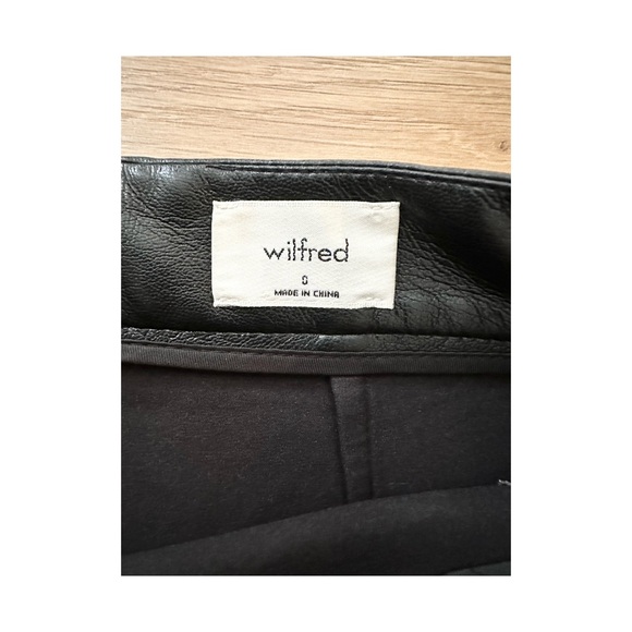 Wilfred Black Vegan Leather Pencil Skirt - Picture 3 of 4